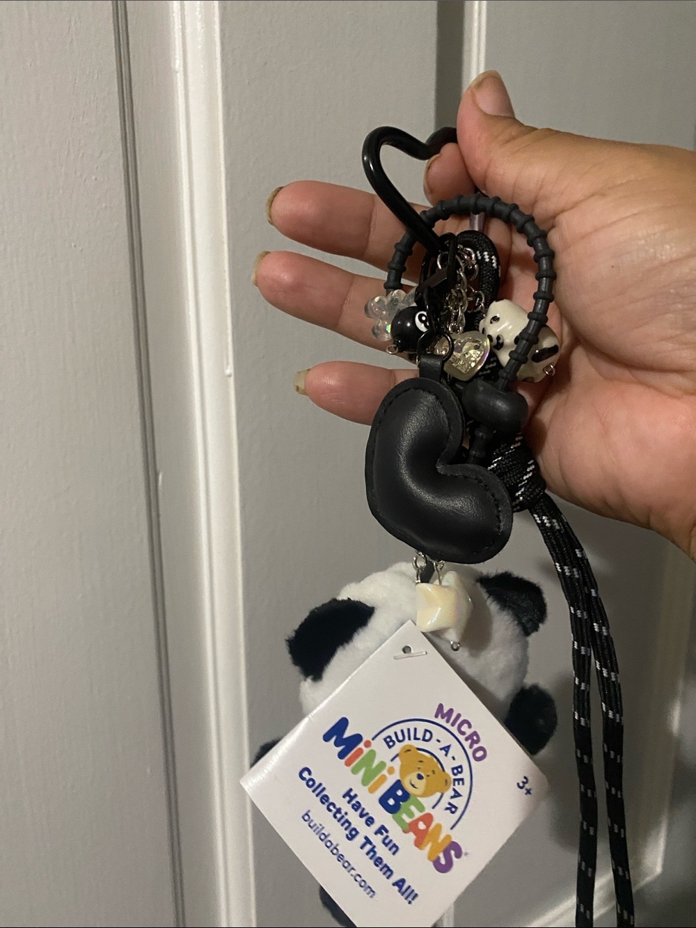 Panda Plush Keychain Bag Charm - Black & White - Picture 5 of 5